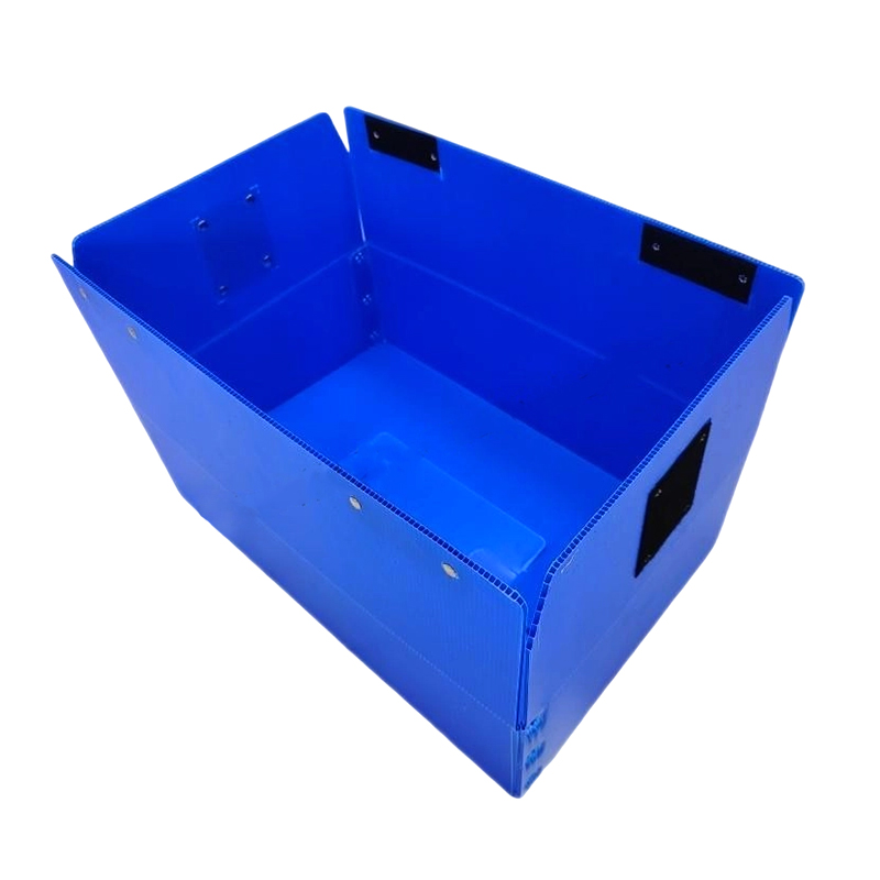 Herbruikbare opvouwbare corflute plastic doos met klittenband vast deksel