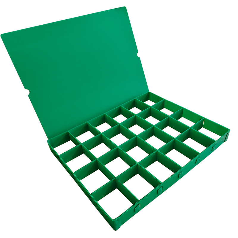 Verdeelde Coroplast PP holle kartonnen hardware sorteerdoos
