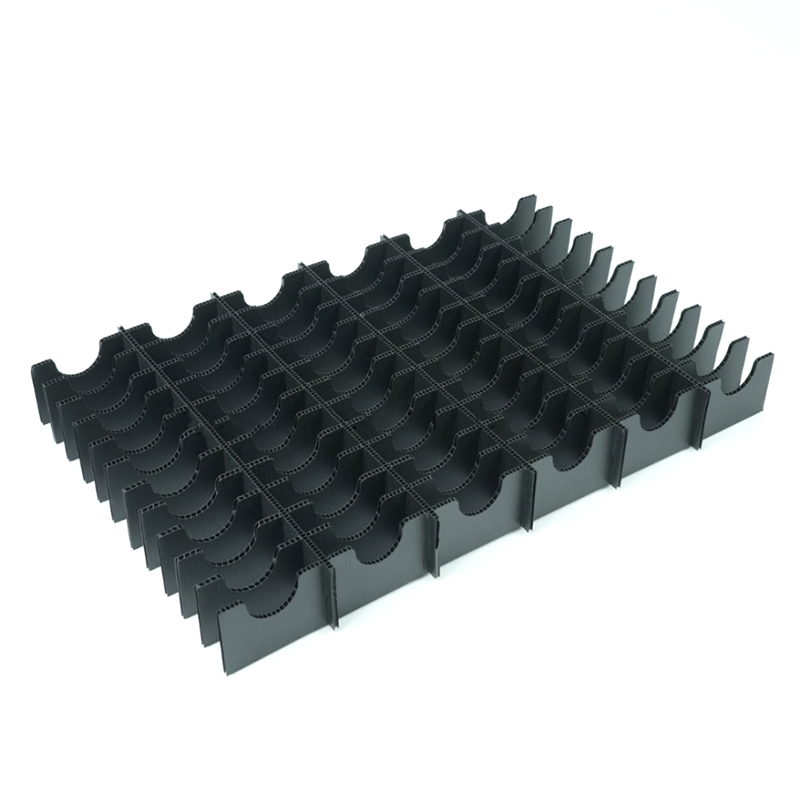 ESD-gecompartimenteerde PP-holle kartonnen container met roosterverdeler