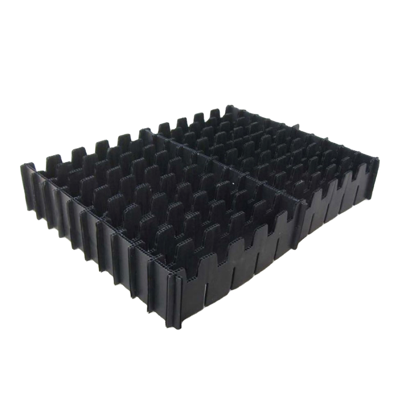 ESD-gecompartimenteerde PP-holle kartonnen container met roosterverdeler