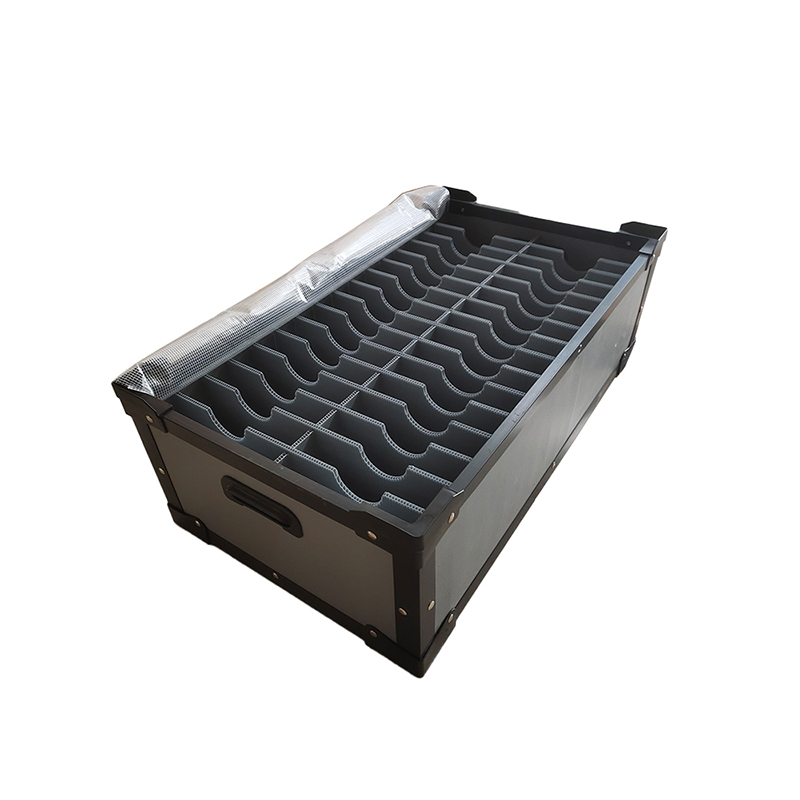 ESD-gecompartimenteerde PP-holle kartonnen container met roosterverdeler