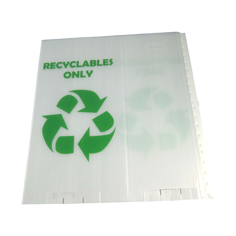 Opvouwbare PP gegolfde plastic recyclingprullenbak