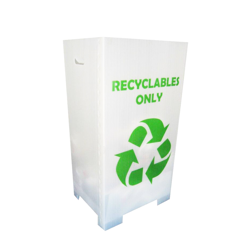 Opvouwbare PP gegolfde plastic recyclingprullenbak