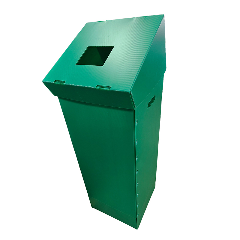 Opvouwbare PP gegolfde plastic recyclingprullenbak