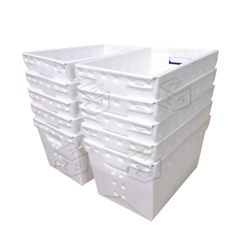 Recyclebare gegolfde plastic postcontainer
