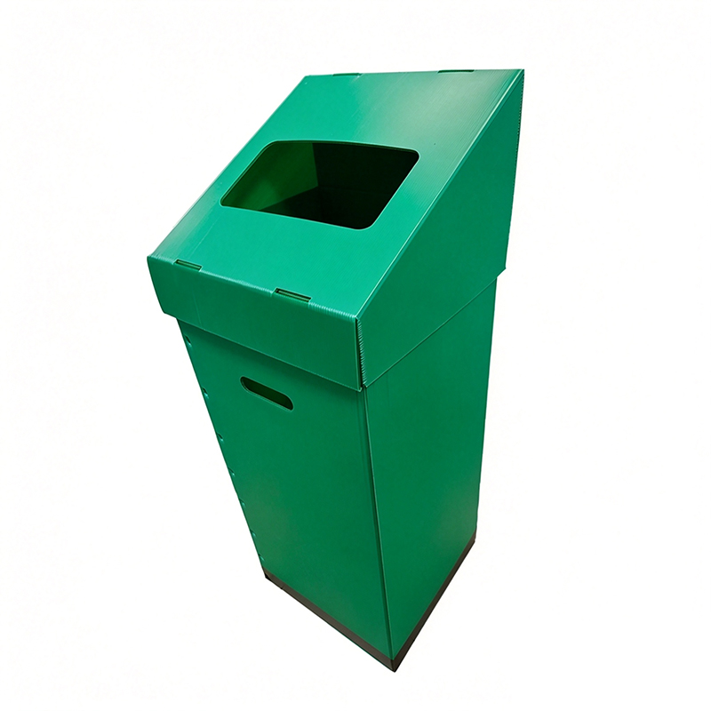 Opvouwbare PP gegolfde plastic recyclingprullenbak